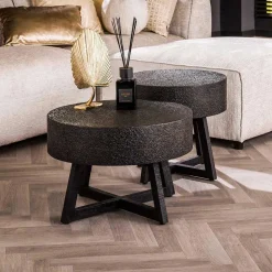 Wohnzimmer Tisch in Schwarzbraun - Myranga