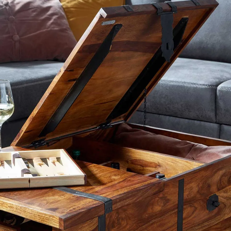 Wohnzimmer Truhentisch mit Weinregal - Ovalle