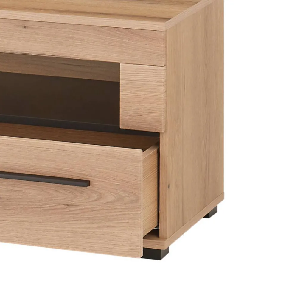 Wohnzimmer TV-Möbel-Set in Eiche - Brocus (vierteilig)