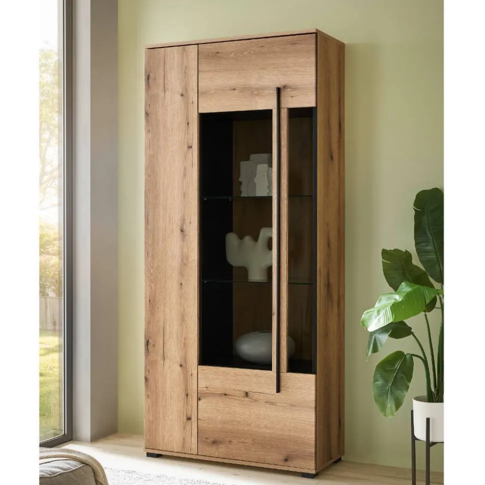 Wohnzimmer TV-Möbel-Set in Eiche - Brocus (vierteilig)