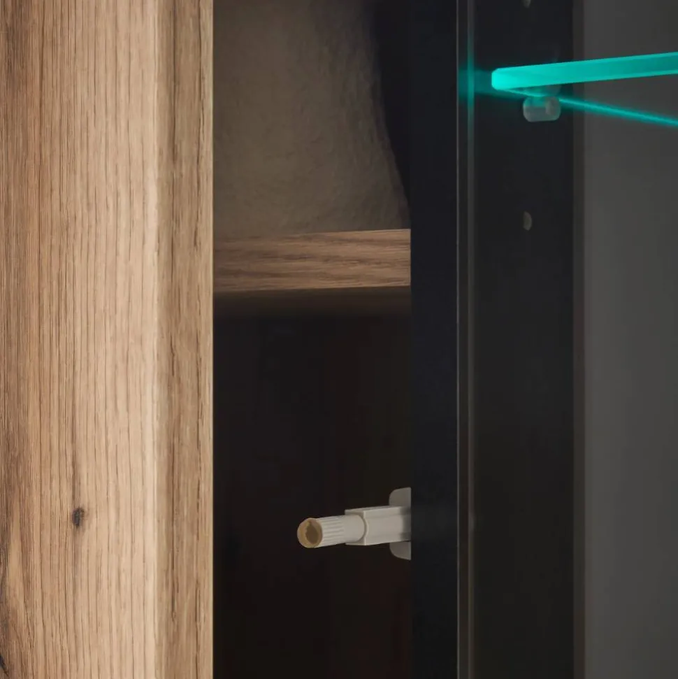 Wohnzimmer TV-Möbel-Set in Eiche - Brocus (vierteilig)