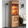 Wohnzimmer Vitrine mit Hirnholz Applikation - Shipper