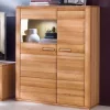 Wohnzimmer Vitrinenschrank Athias aus Kernbuche