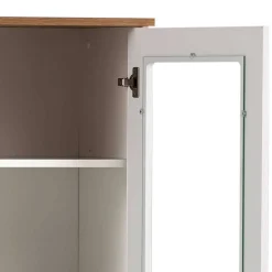 Wohnzimmer Vitrinenschrank in Weiß - Cabinda