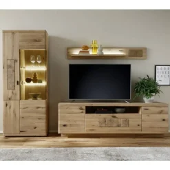 Wohnzimmer Wohnwand in Asteiche Hell - Losiamos (dreiteilig)