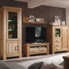 Wohnzimmer Wohnwand Ladressa aus Wildeiche geölt und gewachst (vierteilig)