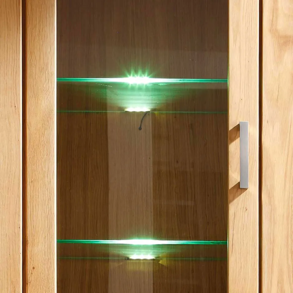 Wohnzimmer Wohnwand Ladressa aus Wildeiche geölt und gewachst (vierteilig)