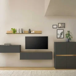 Wohnzimmer Wohnwandmöbel Kombi - Ahilav (vierteilig)