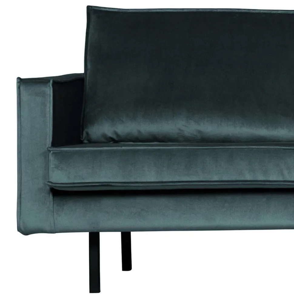 Wohnzimmercouch L-Design in Petrol Blau - Fledos