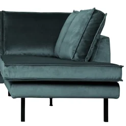 Wohnzimmercouch L-Design in Petrol Blau - Fledos