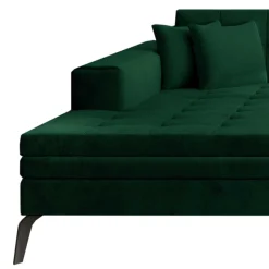 Wohnzimmerecksofa in Grün Samt - Crabe