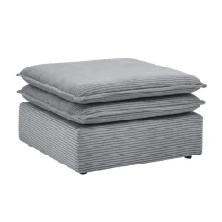 Wohnzimmerhocker in Anthrazit Breitcord - Ruffos