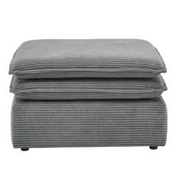 Wohnzimmerhocker in Anthrazit Breitcord - Ruffos