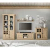 Wohnzimmer-Landhausmöbel Set - Hengas (vierteilig)