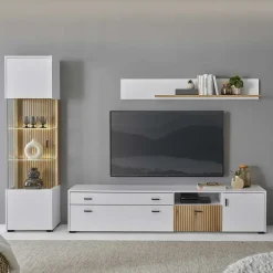 Wohnzimmermöbel Kombi zweifarbig - Nenaloro (dreiteilig)