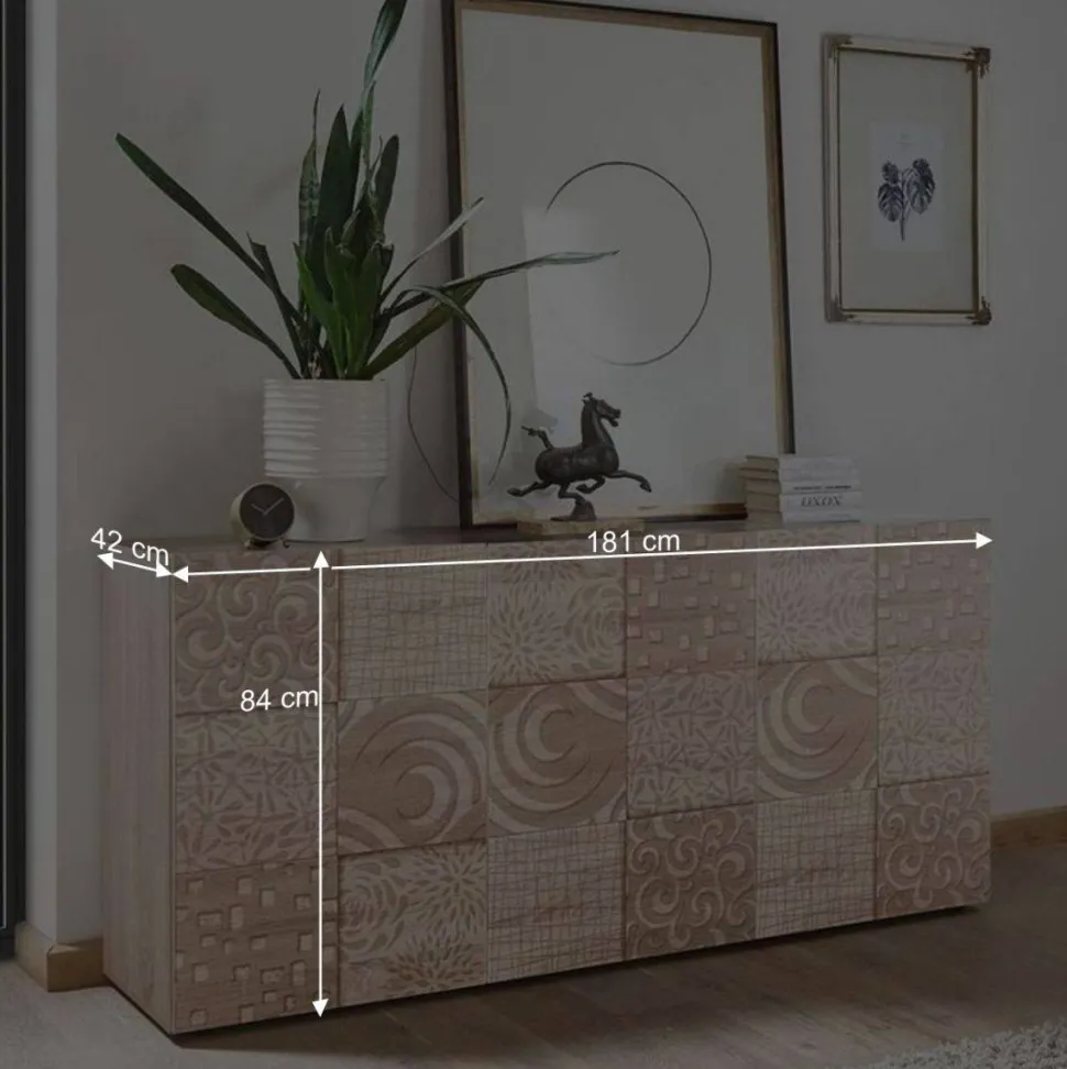 Wohnzimmermöbel Set in Holz - Bielvas (dreiteilig)