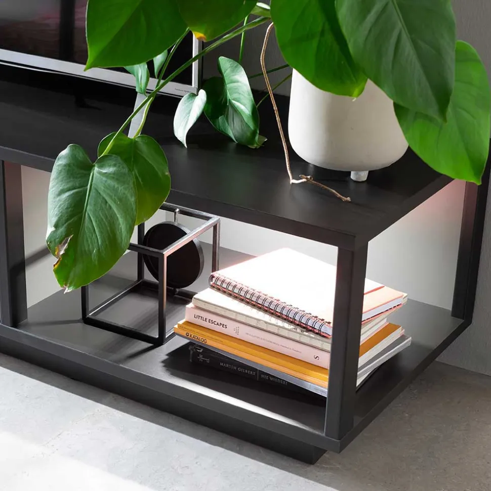 Wohnzimmermöbel TV Wand in Grau - Ridona (dreiteilig)