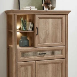 Wohnzimmerschrank in Eiche Optik mit LED - Barack