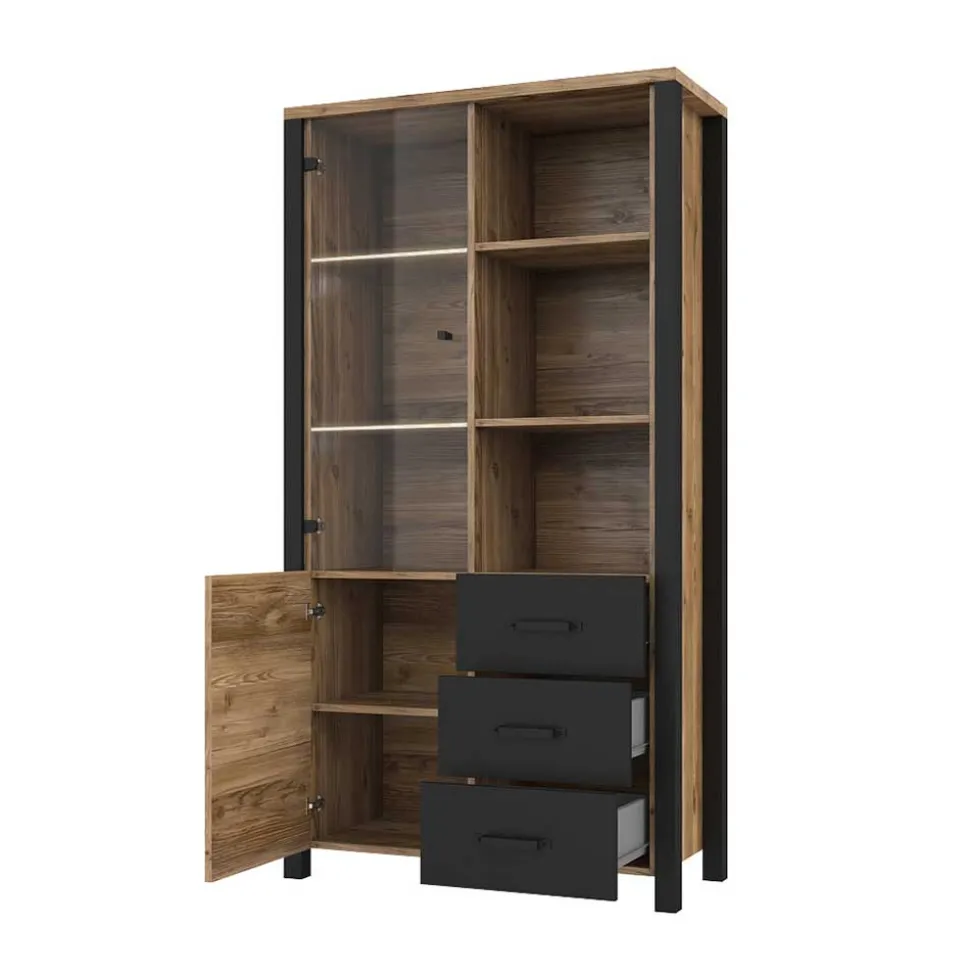 Wohnzimmerschrank in Fichte Holzoptik verwittert - Simeona