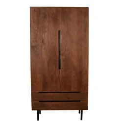 Wohnzimmerschrank in Mangoholz Dunkelbraun - Enija