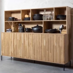 Wohnzimmerschrank mit 4 Türen & 7 Fächern - Cegrada