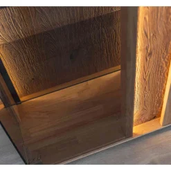 Wohnzimmerschrank mit Glas und LED Licht - Cocondar