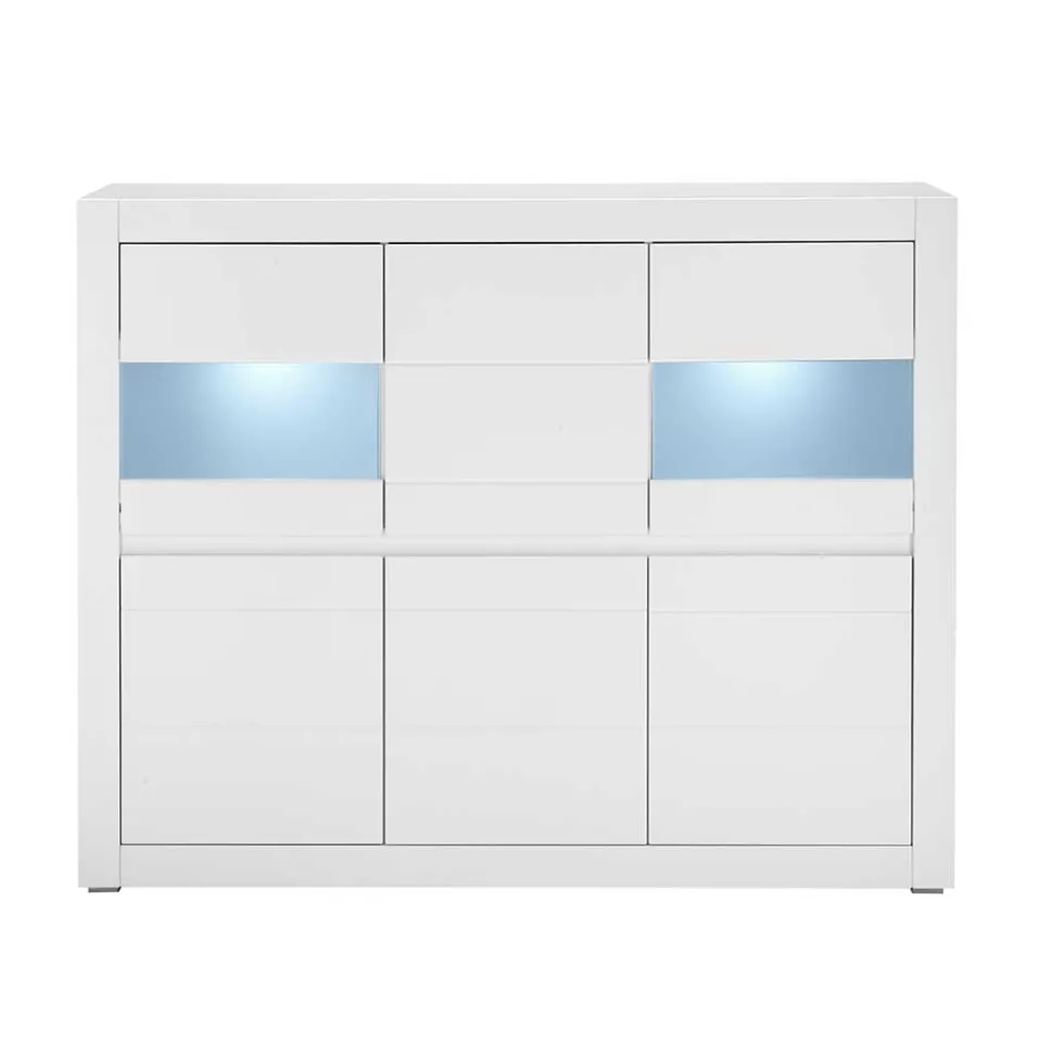 Wohnzimmerschrank mit Glaseinsätzen - Ilana