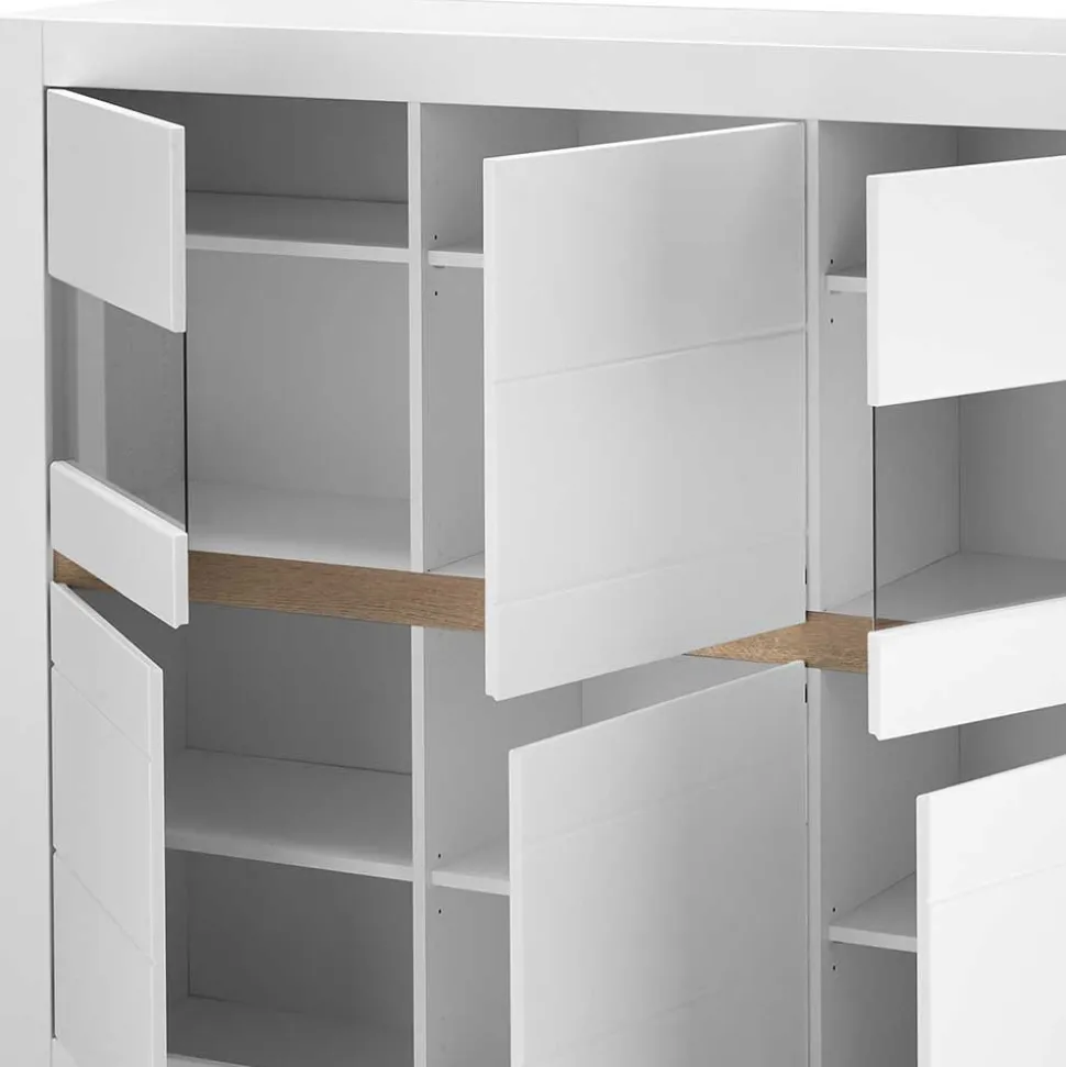 Wohnzimmerschrank mit Glaseinsätzen - Ilana