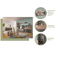 Wohnzimmerschränke & Regal - TV Wand - Lucios (vierteilig)