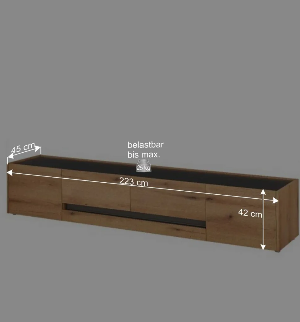 Wohnzimmerschränke und Paneel Set - Colomania (vierteilig)