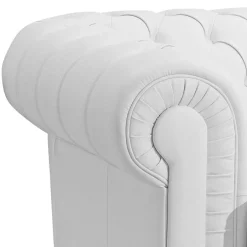 Wohnzimmersessel aus Leder in Weiß - Dossera