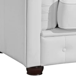 Wohnzimmersessel aus Leder in Weiß - Dossera