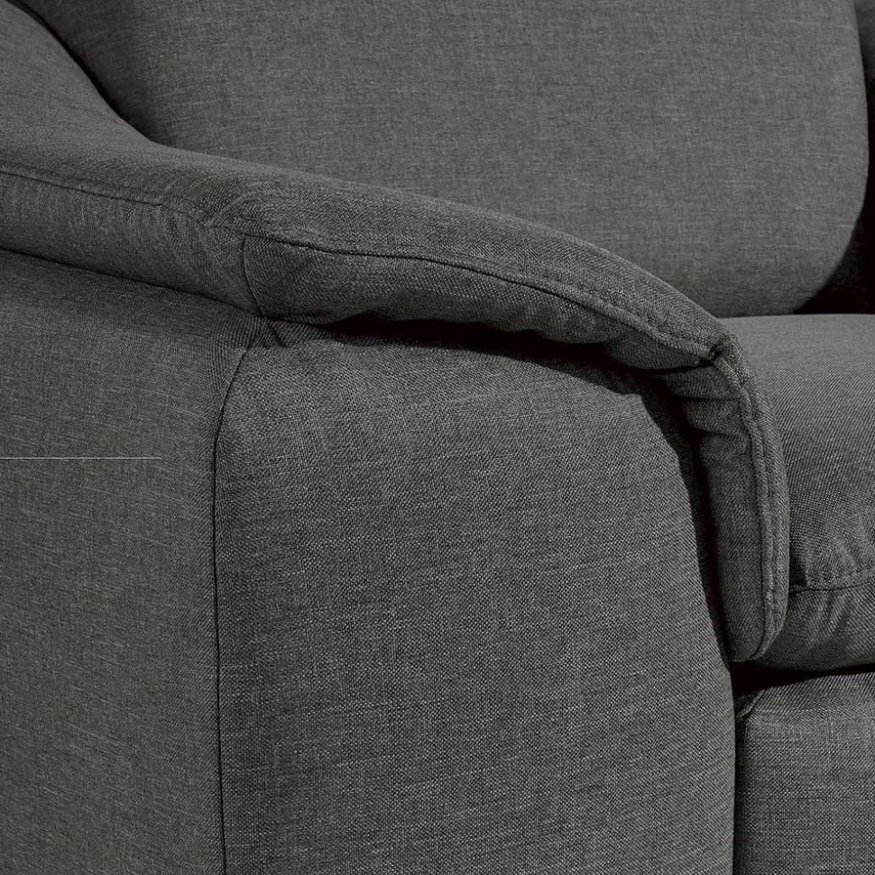 Wohnzimmersessel in Anthrazit und Nussbaum - Classimo