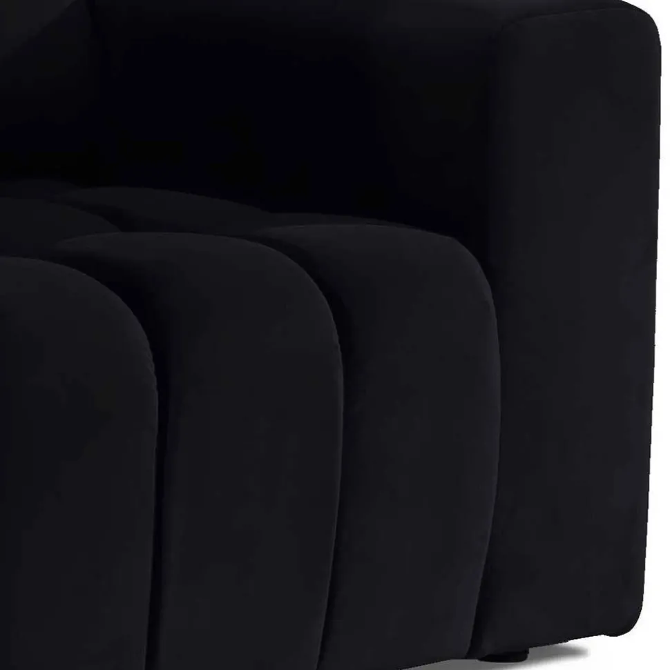 Wohnzimmersessel in Schwarz Samt - Graland