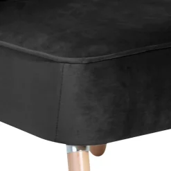 Wohnzimmersessel in Schwarz Samtvelours - Vulias