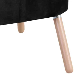 Wohnzimmersessel in Schwarz Samtvelours - Vulias