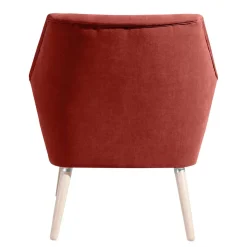 Wohnzimmersessel in Terracotta Velours - Emjada