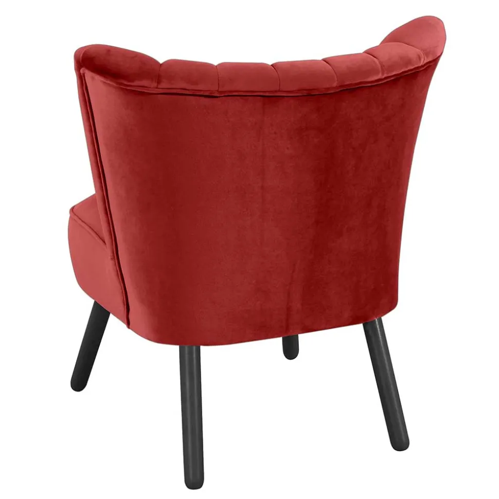 Wohnzimmersessel in Ziegelrot und Schwarz - Tessini