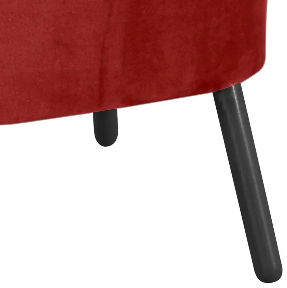 Wohnzimmersessel in Ziegelrot und Schwarz - Tessini