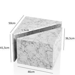 Wohnzimmertisch Duo dreieckig - Lilith (zweiteilig)