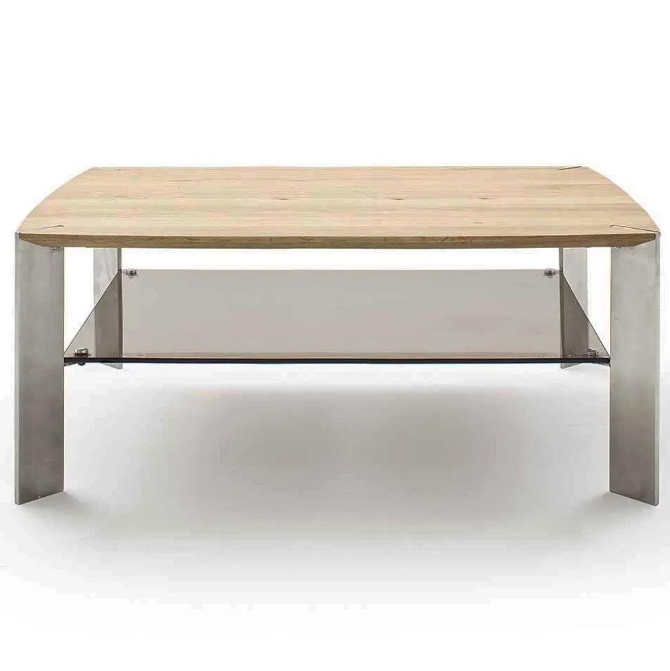 Wohnzimmertisch mit Asteiche Platte - Rajavo