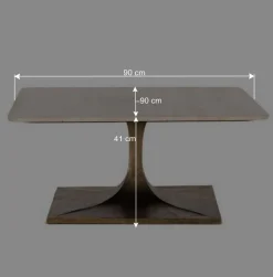 Wohnzimmertisch mit hellgrauer Marmorplatte - Cimbaly