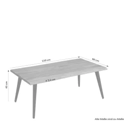 Wohnzimmertisch mit Natur-Baumkante - Filmau