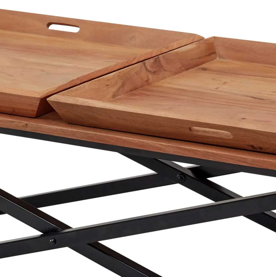 Wohnzimmertisch mit zwei Tabletts - Mailiona