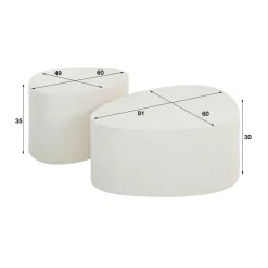 Wohnzimmertische aus Marmorkomposit - Ezeiza (zweiteilig)