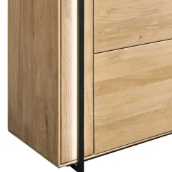 Wohnzimmervitrine aus Asteiche Massivholz - Clenza