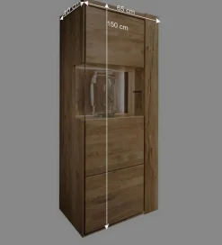 Wohnzimmervitrine aus geöltem Massivholz - Slaraduva
