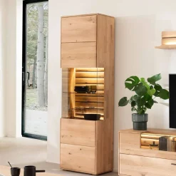 Wohnzimmervitrine in Asteiche Hell - Azzurian