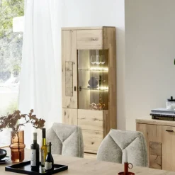 Wohnzimmervitrine in Asteiche Hell - Losiamos