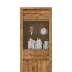 Wohnzimmervitrine Nadalia aus Wildeiche Massivholz